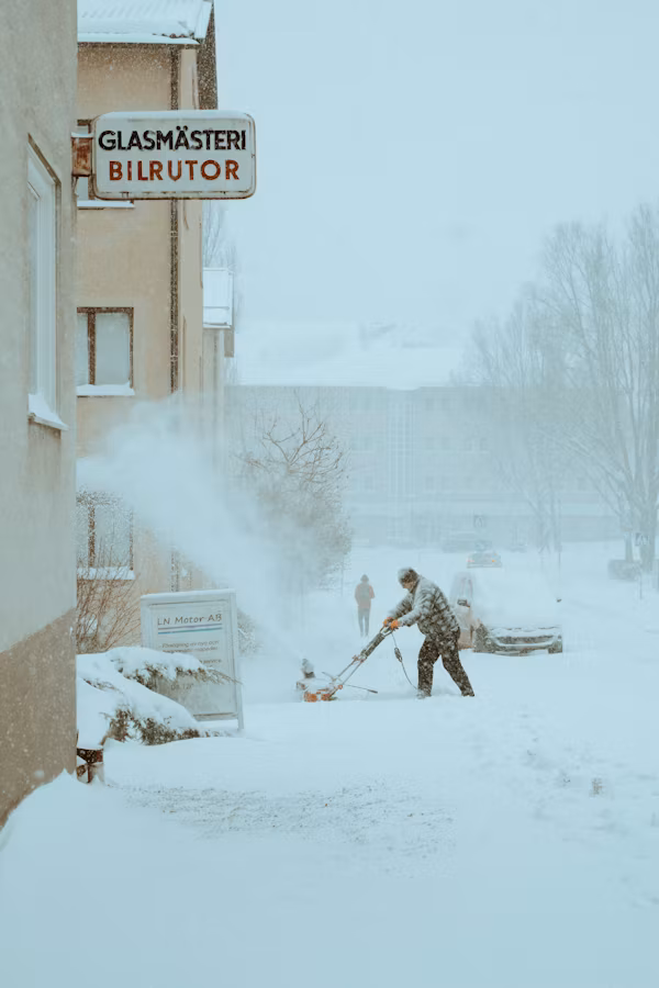 Ice removal and pre-treatment on a Connecticut property